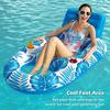 Maple Leaf Inflatable Water Lounger with Cup Holder and Mesh Bed