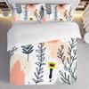 3Pc Bedding Pillowcase Quilt Cover Set White Background Flat Plant 2D Digital Printing Suitable For Bedroom Dormitory Decoration
