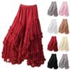 Ladies' Large Love Mesh Half Skirt Yarn Skirt