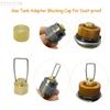 Leak-Proof Dust-Proof Plug Stove Head Long Filling Flat Gas Cylinder Plug for Camping Gear Outdoor Camping Butane Gas Cylinder