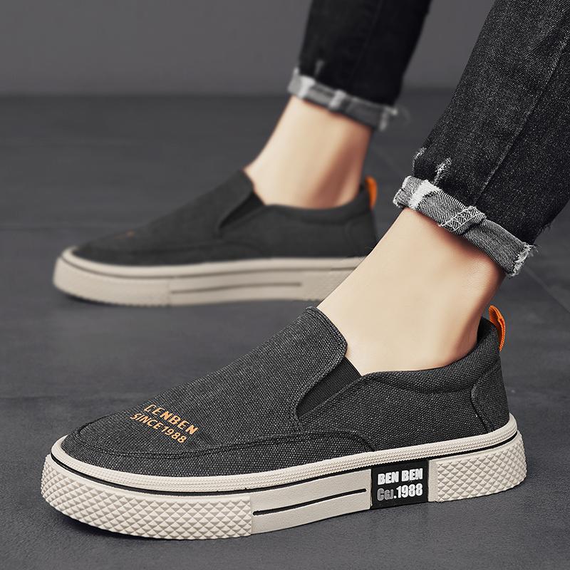 Classic Canvas Shoes Men Fashion Flat Sneakers Male Casual Men's Shoes Slip On Loafers Men Vulcanized Shoes For Men
