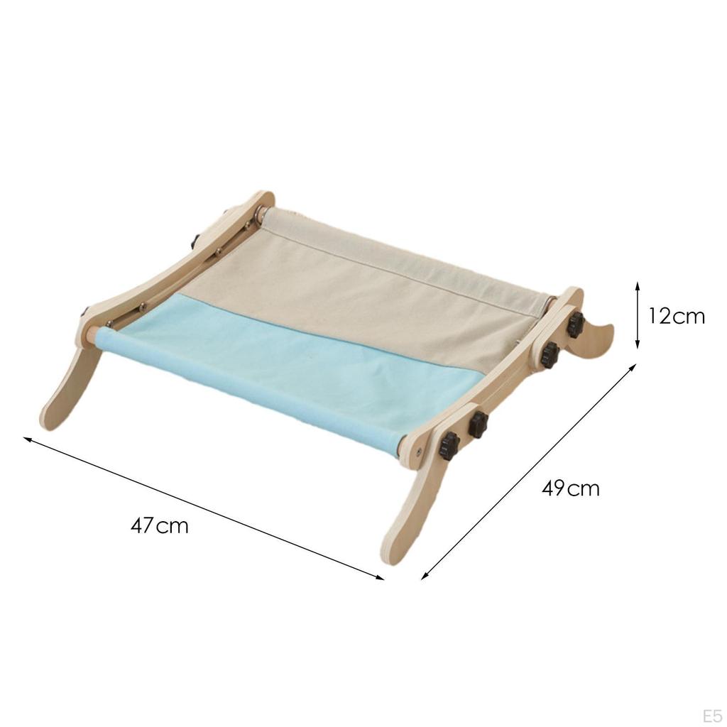 Cat Window Perch Hammock Durable with Wood Frame Space Saving Bed Lounge for Kitten