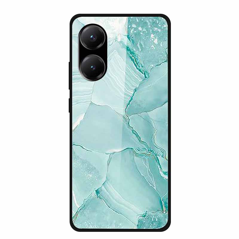 Tempered Glass Case For Poco X7 Pro Back Cover PC Hard Shockproof Cases for Xiaomi PocoX7 Pro Funda Marble Texture Fashion Coque