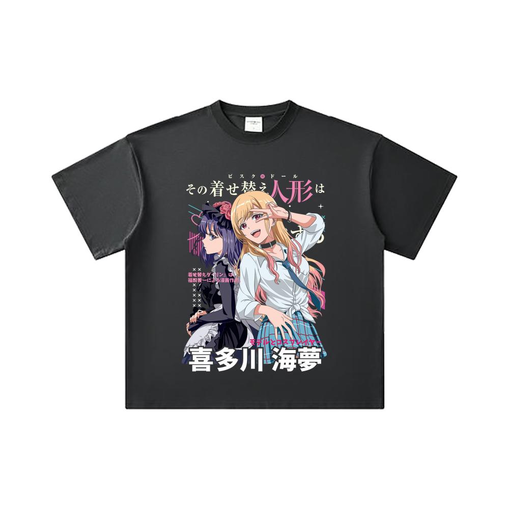 260 GSM Double Yarn 32 Count 100% Cotton My Dress Up Darling V1 Print Unisex Heavy Cotton T Shirt