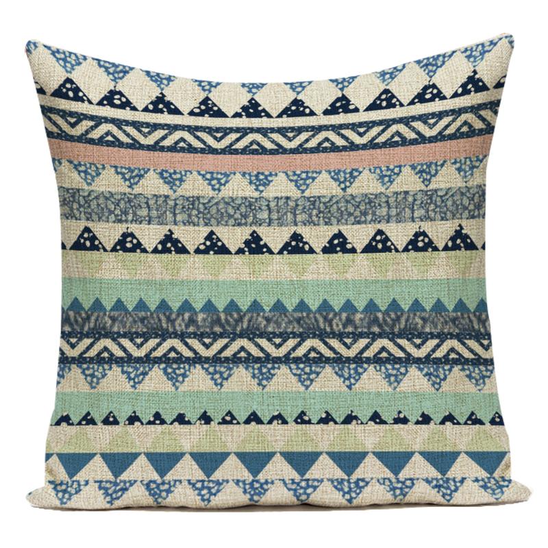 Decorative Pillows Simple Colorful Wave Stripe Geometry Polyester Pillows Cushion Covers Pillow Cover Sofa Home Decor