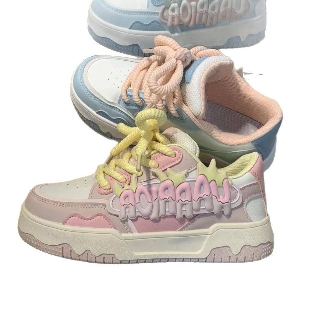 Dopamine-increased Mandarin Duck Women's Shoes 2025 Summer New Thick-soled Original Niche Versatile Student Casual Board Shoes