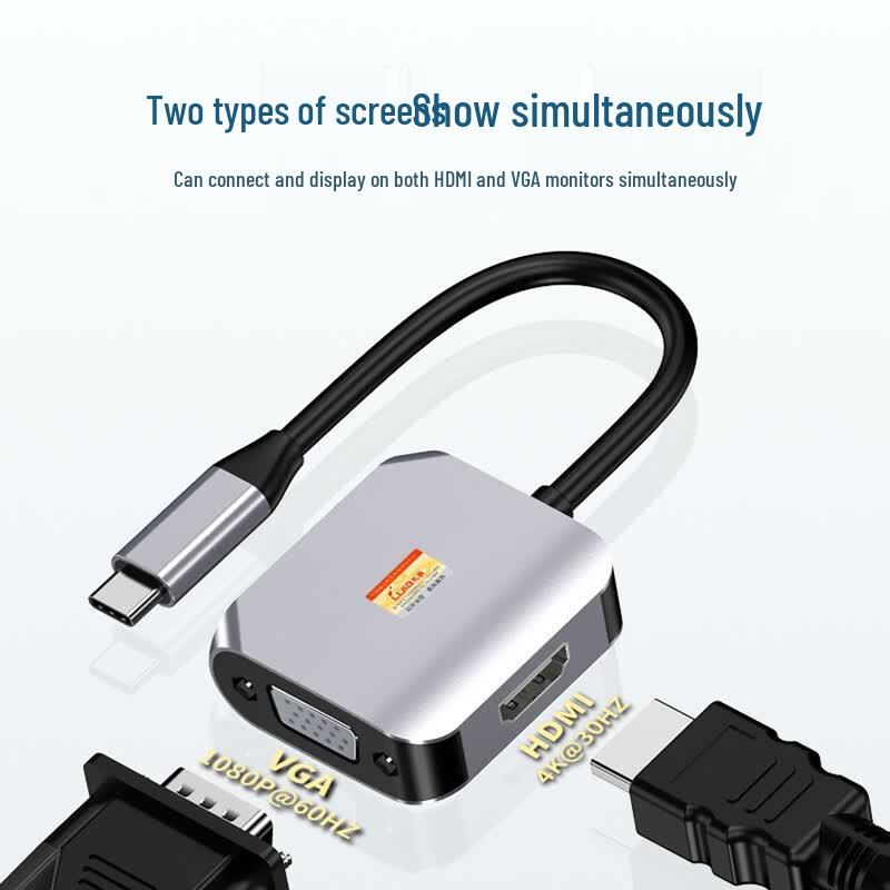 Lijia USB-C To HDMI/VGA Multiport Adapter