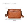 Whatna Antik-Gegerbtes Naturrindleder Ein-Schulter-Tasche für Herren, Handtasche, Schultertasche, Umhängetasche, Horizontales Format, Klein, Hochzeit,