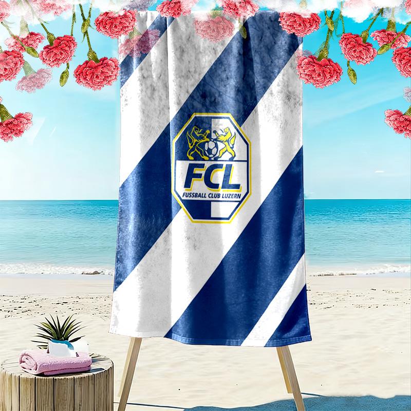 FC Luzern Print Beach Towel, Large Soft Quick Dry Towel for Beach Camping Swimming