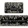 Christmas Festival Crystal Velvet Hallway & Kitchen Absorbent Floor Mat