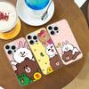 Cartoon Cute C-Cony B-Brown For IPhone 17 16 15 14 13 12 11 Plus Pro Max Satin Colorful Glossy Surface Phone Case