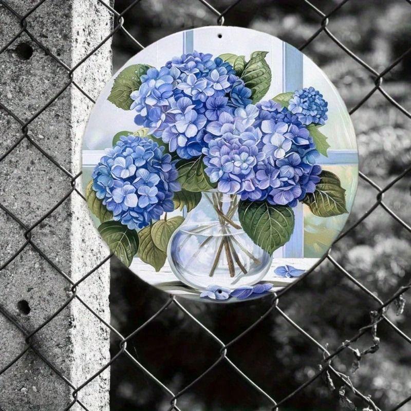 Metal Poster Hydrangea Vintage Wall Art Home Decor