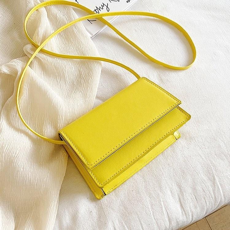 Модная Светло-зеленая Мини-квадратная Сумка для Женщин Мягкая и Очаровательная Летний Незаменимый Аксессуар жёлтый