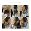 Women Vintage Multi Pocket Denim Backpack with Adjustable Strap for Daily Commute