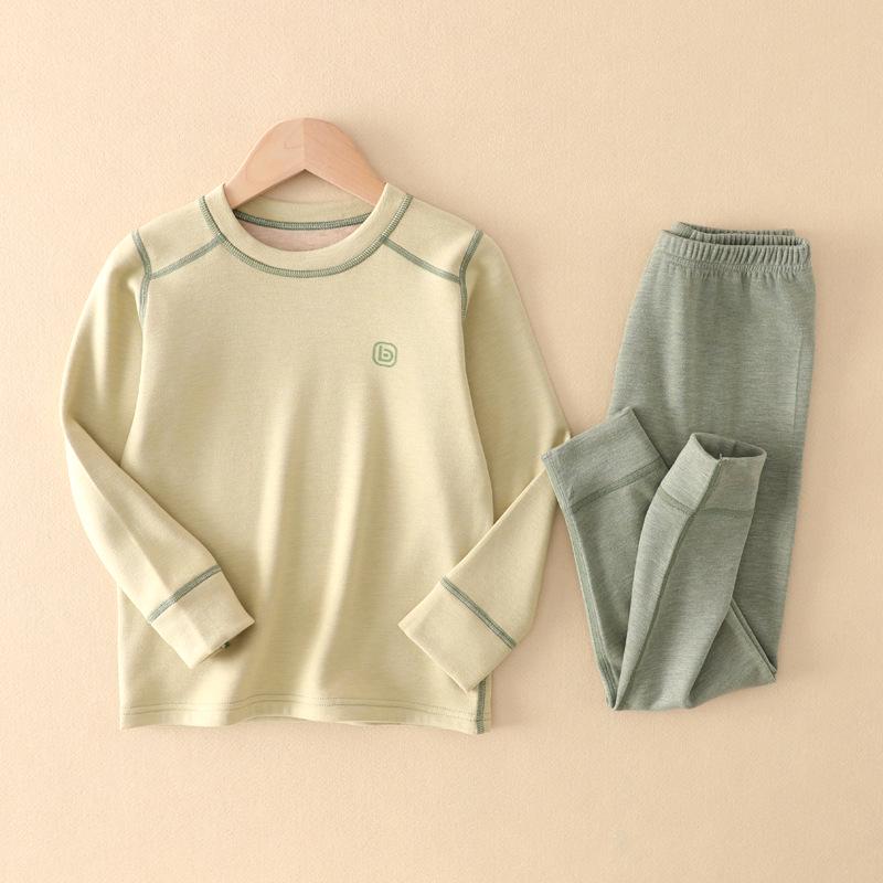 

Детское теплое нижнее белье из бархата, шелка и кашемира: Домашняя одежда для девочек и осенний комплект для мальчиков 120 (Height 105-115 cm)