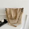 Chic 2023 Women's Large Soft Corduroy Shoulder Bag In Classic Colors For Casual Outings