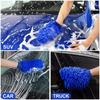 1/2PCS Chenille Plush Gloves for Car Cleaning Thickened Doublesided Car Cleaning Tools Ultrafine Fiber Car Washing Gloves