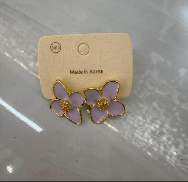 

Новые серьги-цветы конфетного цвета с преувеличенной легкой роскошью и изысканными ощущениями, серьги для женщин, нежные и уникальные серьги с характером 3.1*2.8cm фиолетовый