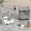 Water Ripple Laundry Pods Container Waterproof Large Capacity Clear Storage Box Multipurpose Pop-Up Lid Desktop Trash Can