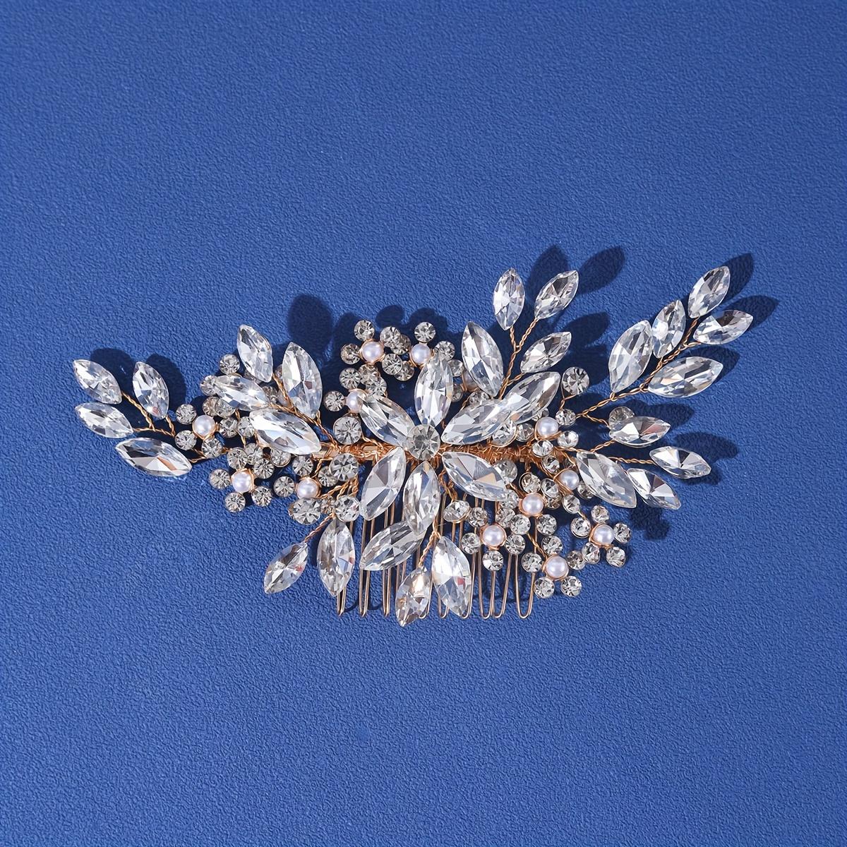 

Жемчуг Кристалл Цветок Свадебные гребни для волос Стразы Украшения для волос Свадебные аксессуары Свадебная тиара Головной убор Выпускной жемчужный головной убор