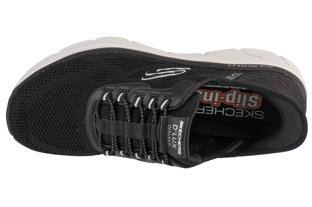 Skechers Slip-ins: D'Lux Walker 2.0 - Rezinate, Mens Black Sneakers