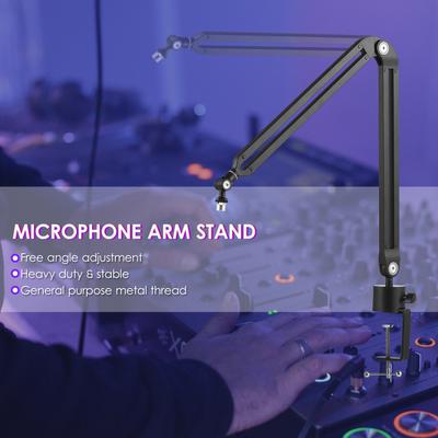 Sada stojanu na mikrofonní rameno Celokovový Heavy Duty Mic Suspension Rams Hands-free Flexibilní mikrofonní stojan