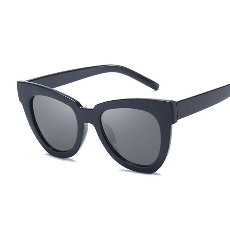 Black Frame Vintage Square Cat Eye Sunglasses Woman Brand Design Gradient Big Size Oversized Sun Glasses Female Retro Oculos
