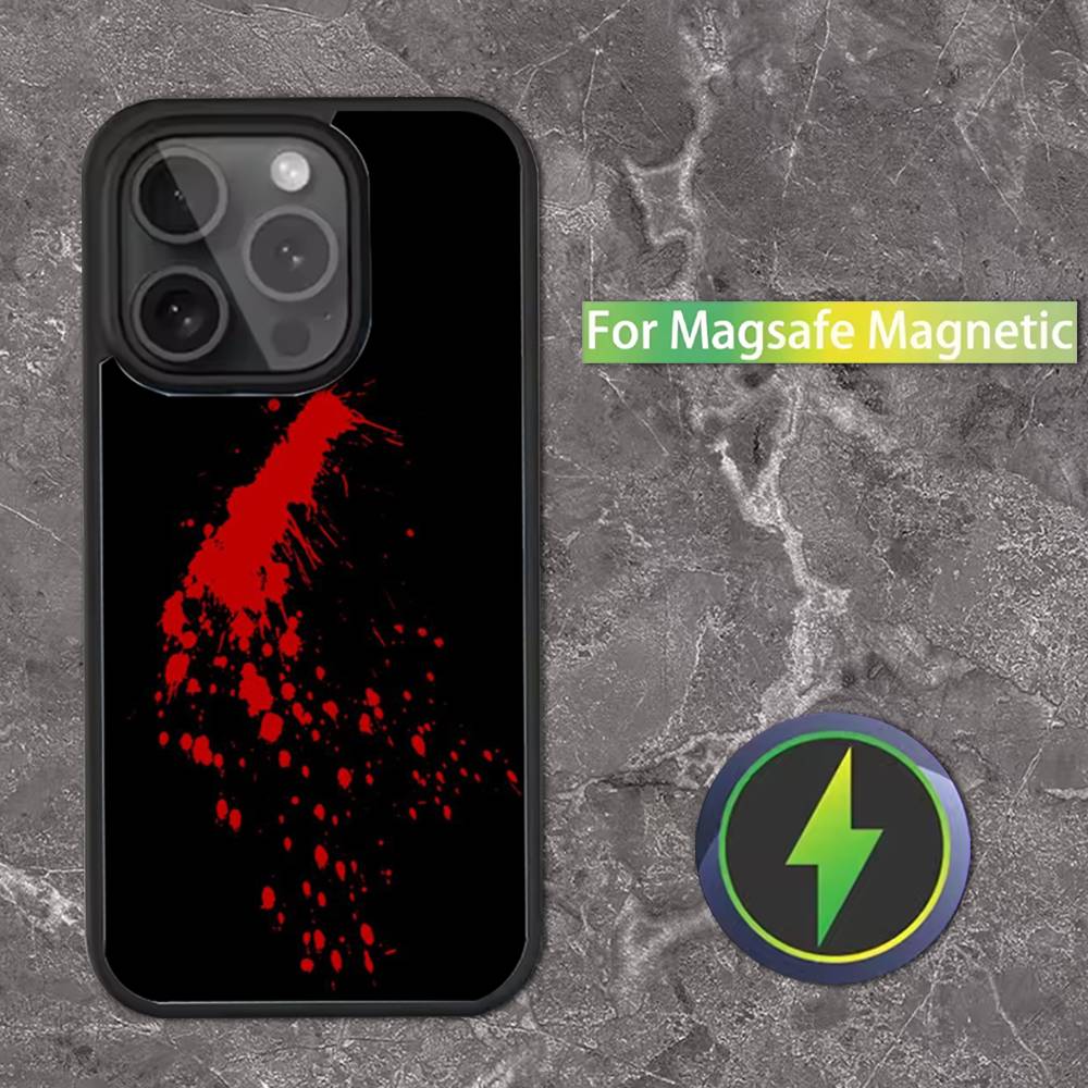 HALLOWEEN BLOODY SPLATTER Phone Case For iPhone 17,16,15,14,13,12,11,Pro,Max,Plus,Mini,SE Magsafe Magnetic Wireless Charging