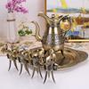 High-end Antique Bronze Jazz Cup Wine Bottle Metal Classical Retro Jue Jug Drinker Wine Glass Wine Set Wine Jug