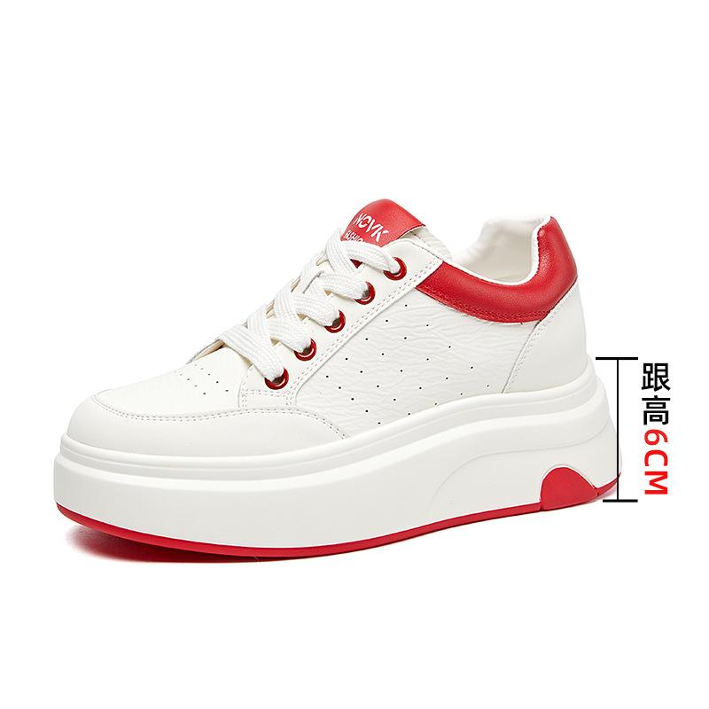 

inner height increase of 8 cm women s round head thick sole white shoes women s casual single shoes small women s shoes children versatile 40