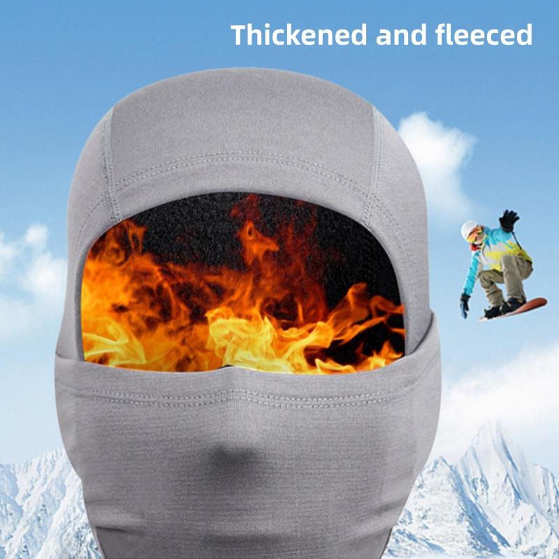 Skiing and Cycling Face Mask for Men and Women, Thickened and Fleece-lined for Cold Protection, Balaclava Face Mask