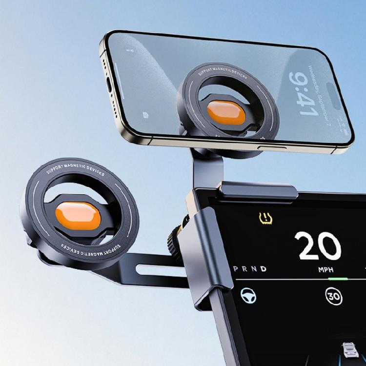Car Phone Holder for Central Control Screen Magnetic Car Phone Holder 360 Degree Rotation Screen Side Phone Holder