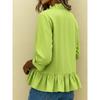 2026 Summer New Women's Solid Color Ruffle T-Shirt, Casual Three-Quarter Sleeve Blouse for Women