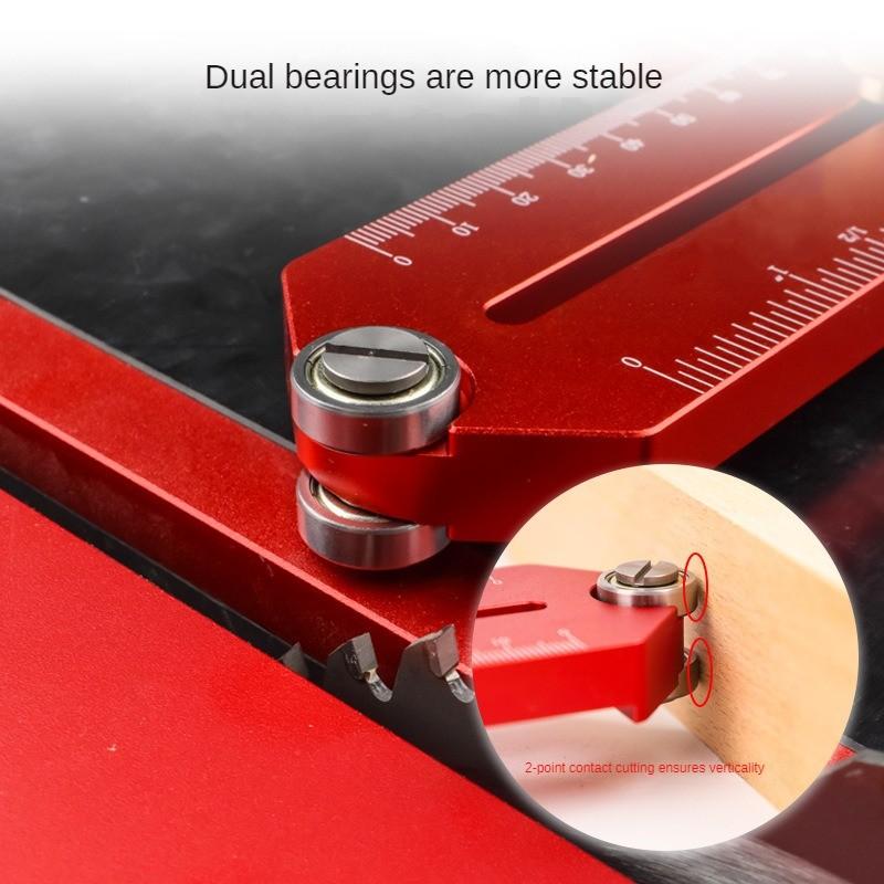 Aluminum Alloy Table Saw Cutting Measuring Ruler Portable Woodworking Cutting Limiter Thin Plate Cutting Guide Tool