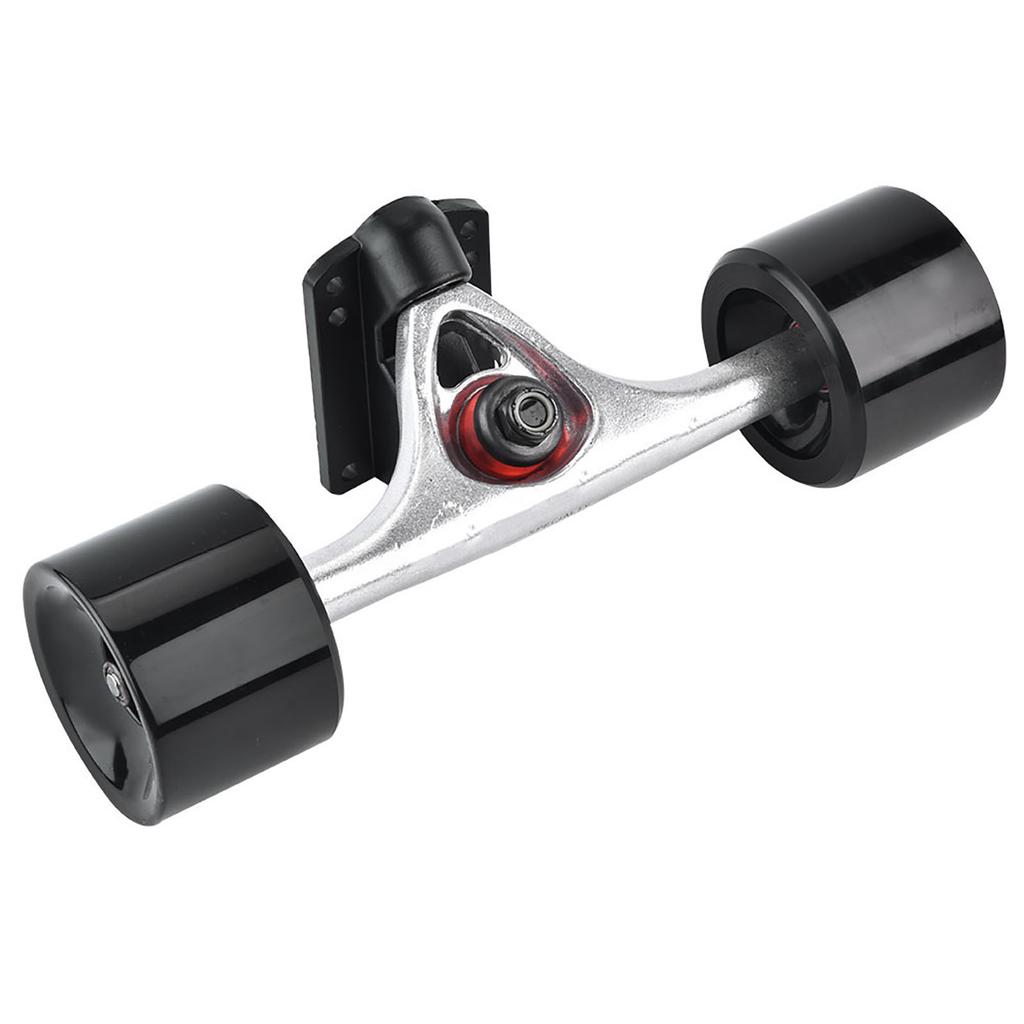 2pcs   Truck with Skate Wheel Riser Pad Bring Accessory(black shaft black wheel)