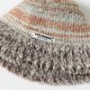 Women's Winter Warm Plush Knitted Wool Hat Korean Style Trendy Striped Face Small Windproof Versatile Basin Hat