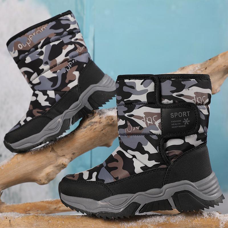 

Детские зимние ботинки для детей среднего и старшего возраста 24 зимние бархатные толстые хлопковые хлопковые ботинки обувь девочки водонепроницаемые мальчики уличная нескользящая обувь 42 inner length 26.5cm