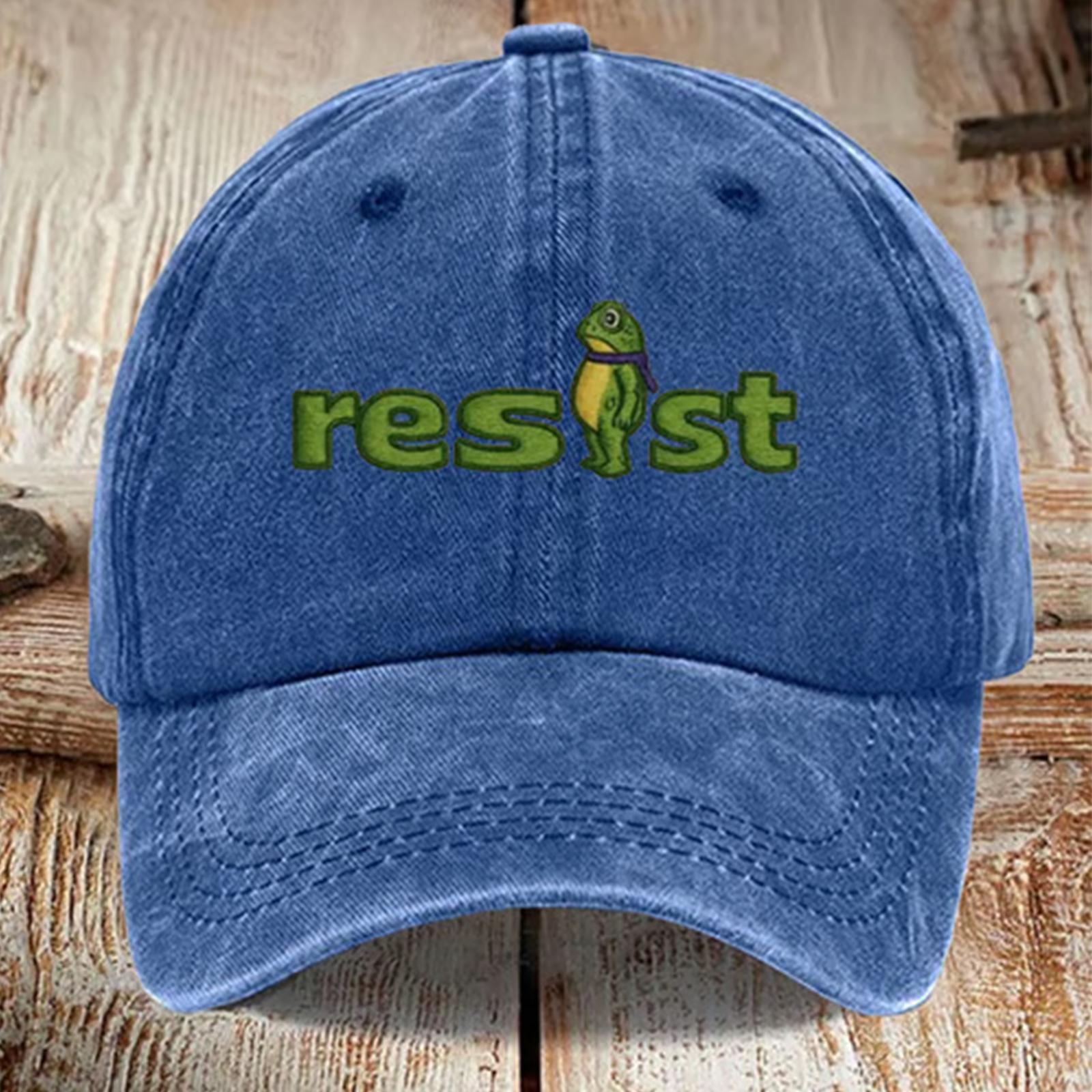 

Washed Cotton Baseball Cap With Printed Distressed Soft Top Denim Hat For Men, European And American Retro Hat One Size синий