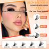 Mixed Pack D Curl Cluster Lashes - 50D/60D/80D, Large Capacity False Lashes Book.