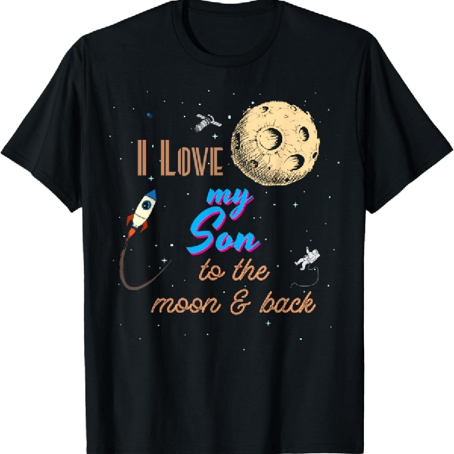 

I Love My Son to the Moon and Back T-Shirt XXXXXL чёрный
