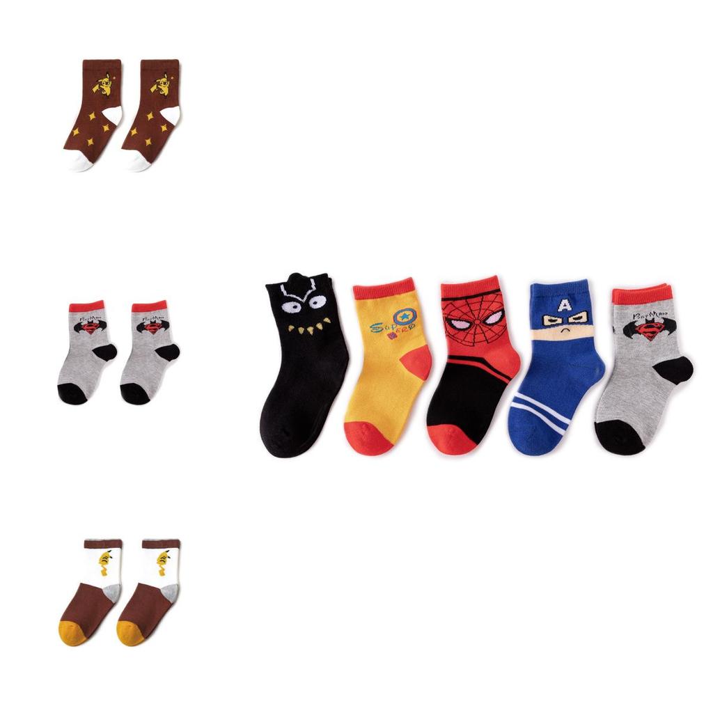 Calcetines de Algodón para Niños de Spider-man Con Lindo Dibujo Animado Para un Uso Divertido y Cómodo