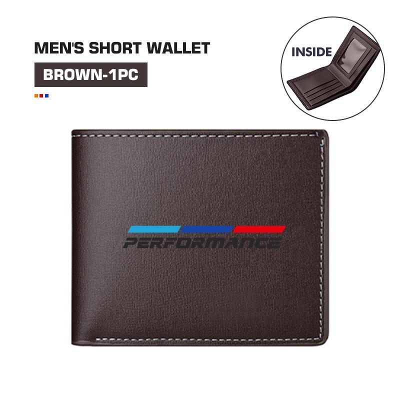 EYAG3 For BMW Leather Car Short Men Wallet Purse With Card Holder License Accessories 1 2 3 5 7 Series X1 X2 X3 X4 X5 X6 G20 G30 G11