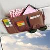 Visor Storage Pouch Multi-purpose Large Capacity Slim Fit Car Document Organizer Storage Pocket