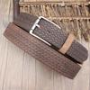 Meier Retro woven carved Crazy Horse leather belt, men's old first-layer cowhide belt