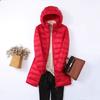 Plus Size Ultra-Light Mid-Length Down Jacket for Women - Ideal for 200 lbs, Middle-Aged & Elderly, Ultra-Thin Design, Extra Large