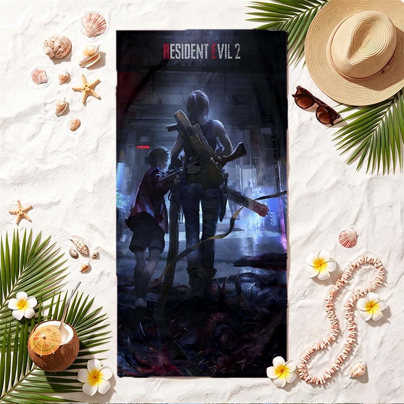 Resident Evil Soft Beach Towel Stylish Beach Pool Towel for Summer Seaside Vacation Travel