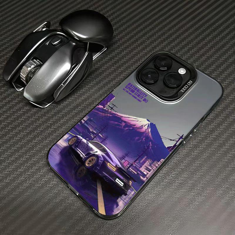 

Silver Shell Purple Cross Supercar Case for Apple 17/16/15 Pro & 14 Pro Max/13/12/11/X XR