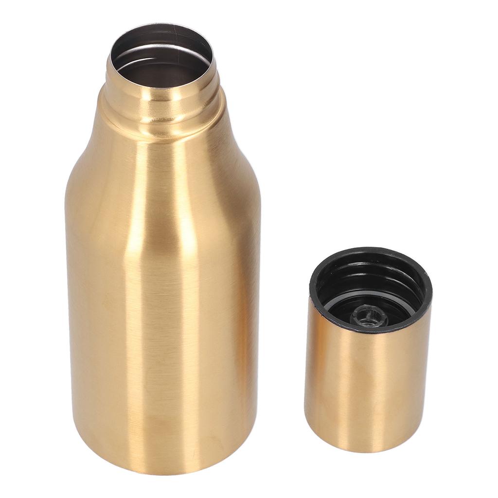 Stainless Steel Olive Oil Dispenser 500ML Leak Proof Dust Proof Kitchen Olive Oil DecanterGold