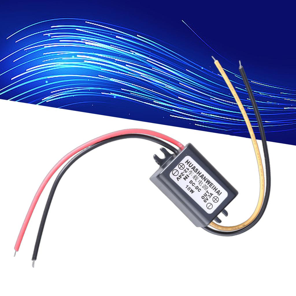 Voltages Regulator Power Cable Converters 12-24V to 6V1A/2A/3A Voltages Step Down Adapter Cord for 6V LED Light Fan