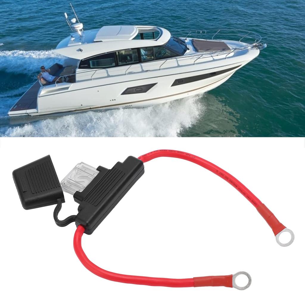 8AWG Fuse Holder Waterproof Fuse Holder PVC + Copper 30cm 12-24V Vehicle Marine Circuit Change Waterproof Cover Design